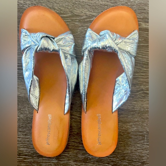 Jeffrey Campbell - Zocala Slide Bow Tie Sandals - Picture 1 of 5